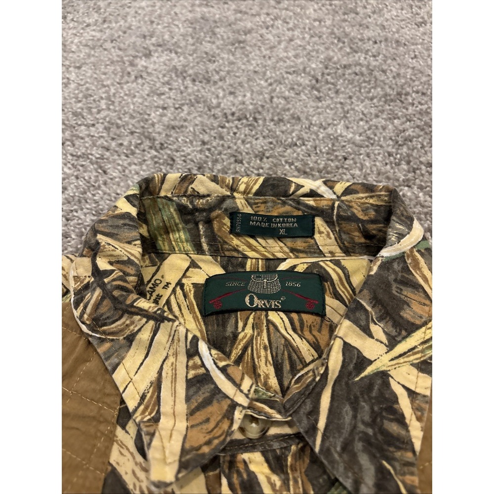Orvis Camo Men's XL Long Sleeve Arm Pockets Skyline Fall Flight Cover Cattail - Picture 5 of 7